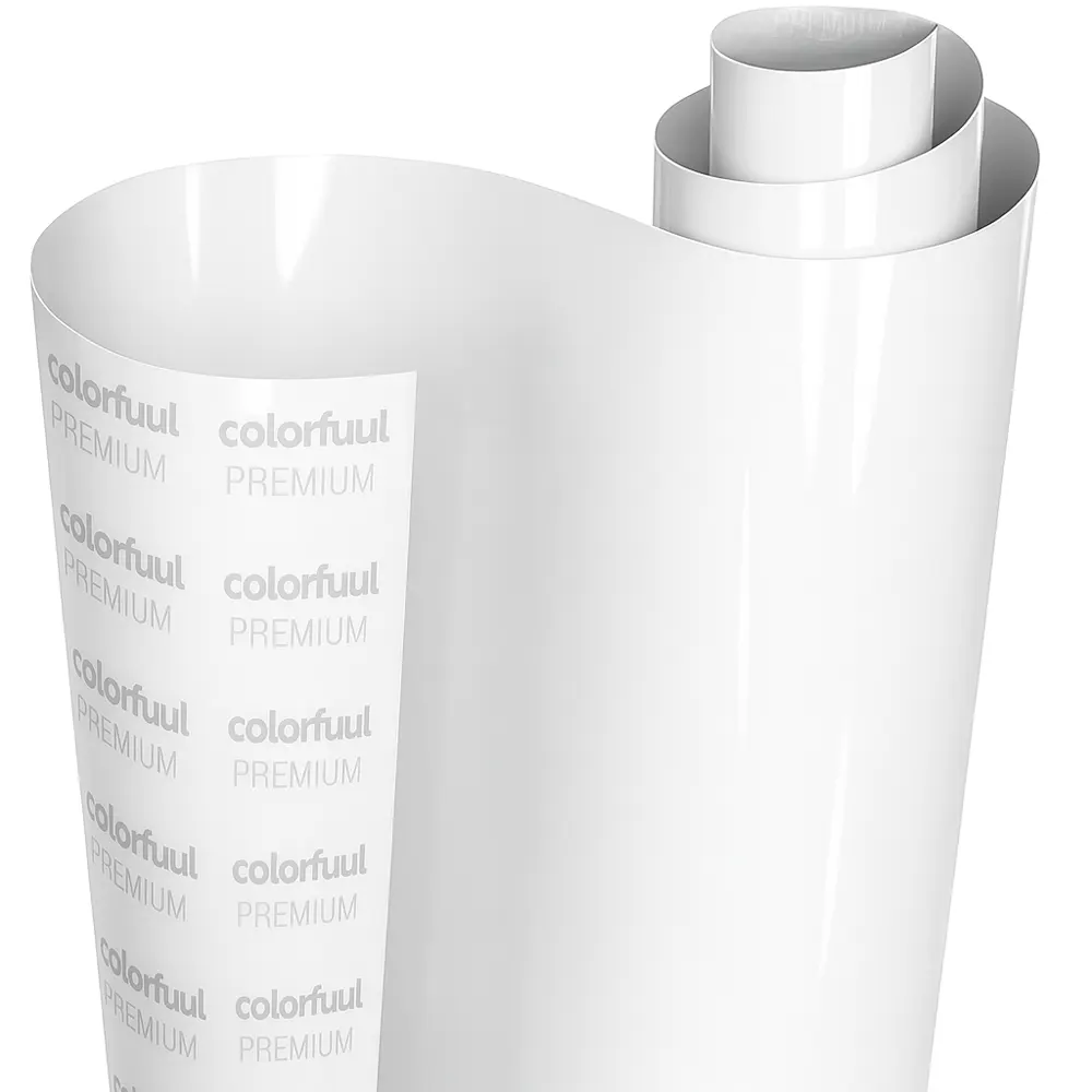 Ultra błyszcząca biała rolka do oklejania samochodu winylowego