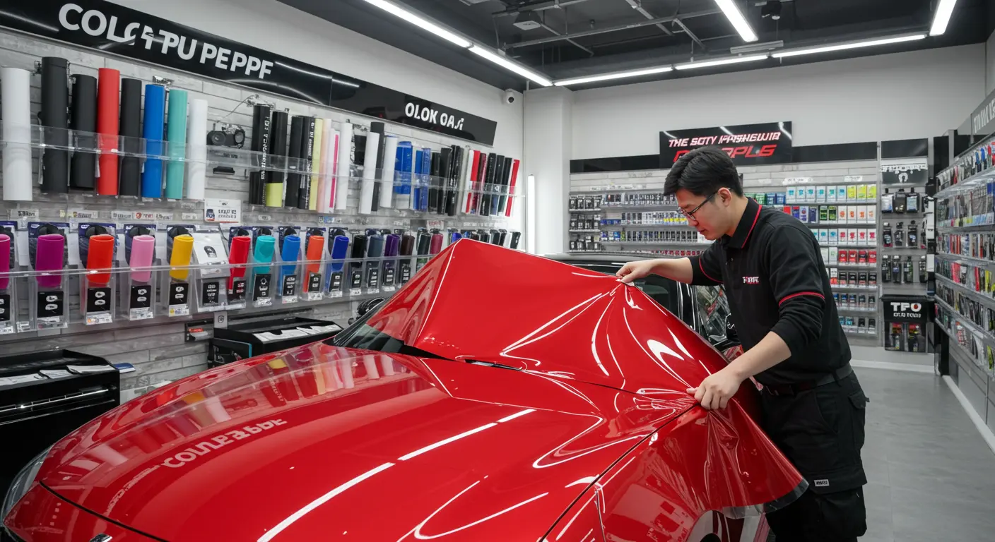 Kolorowy sklep TPU PPF w Korei